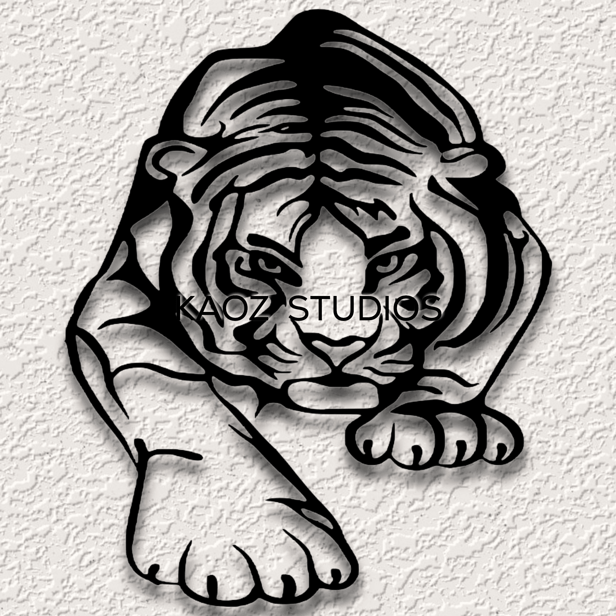 tiger wall art big cat wall decor jungle decoration 3d model
