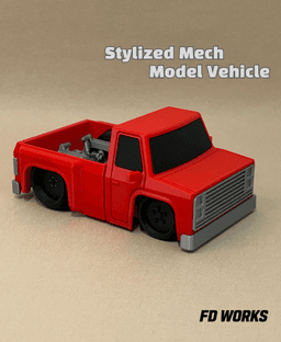 Stylized Mech Vehicle Series 01 - Square Body Truck 3d model