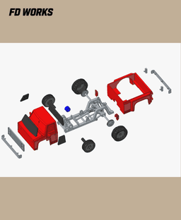 Stylized Mech Vehicle Series 01 - Square Body Truck 3d model