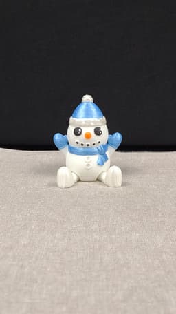 Sit or Skate Snowman with Winter Hat 3d model