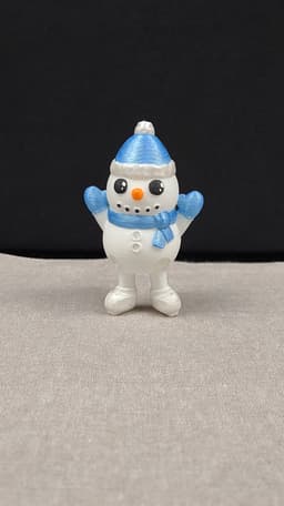 Sit or Skate Snowman with Winter Hat 3d model