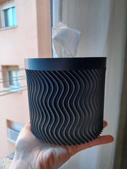 Tissue box with twist lock lid 3d model