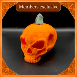 Halloween Pumpkin Skull Container 3d model