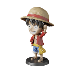 Luffy One Piece – Free Sample STL Fan Art Figure | Full 8-Character Bundle on Profile 3d model