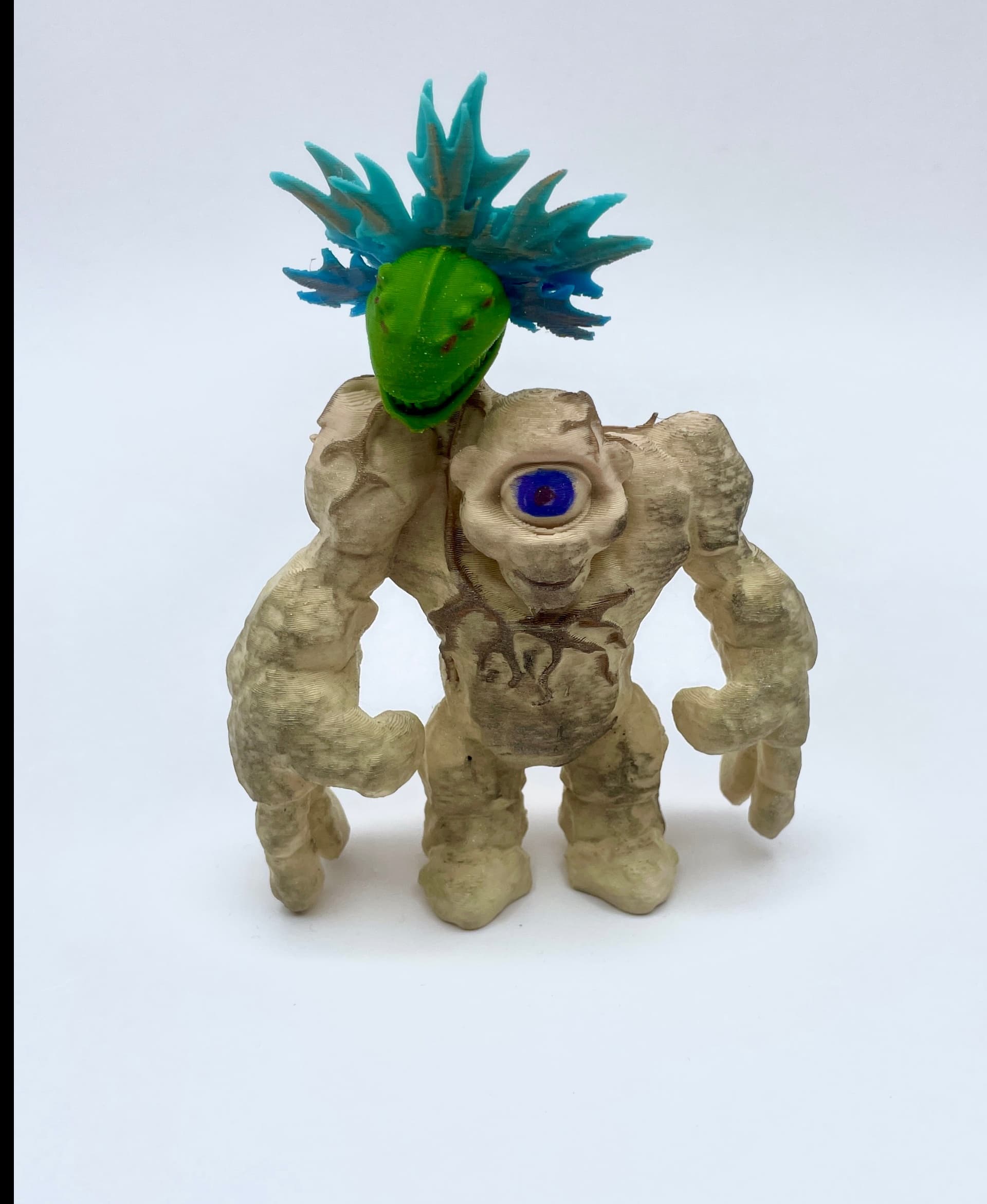 Shale and Roots - Polymaker Cappuccino Polyterra, Jungle Green and Sunlu Rainbow 04 with Acrylic Paint Pens, Sharpie Markers and ColourPop Eyeshadow! - 3d model