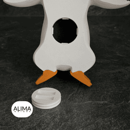 Little Penguin Money Box / Support free 3d model
