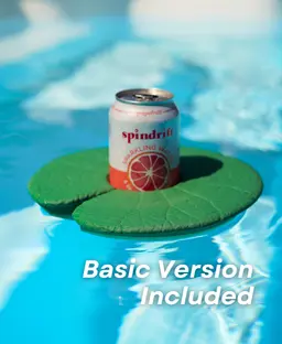 Lily Pad Cupholder - Pool Can Holder with Self Adjusting petals 3d model