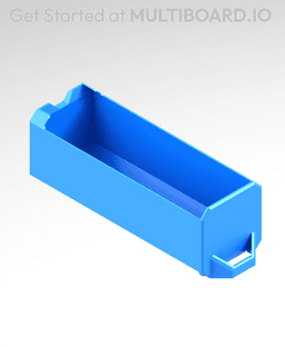 1x1x2.5 LU - Magnetic - Simple Multibin Drawer 3d model