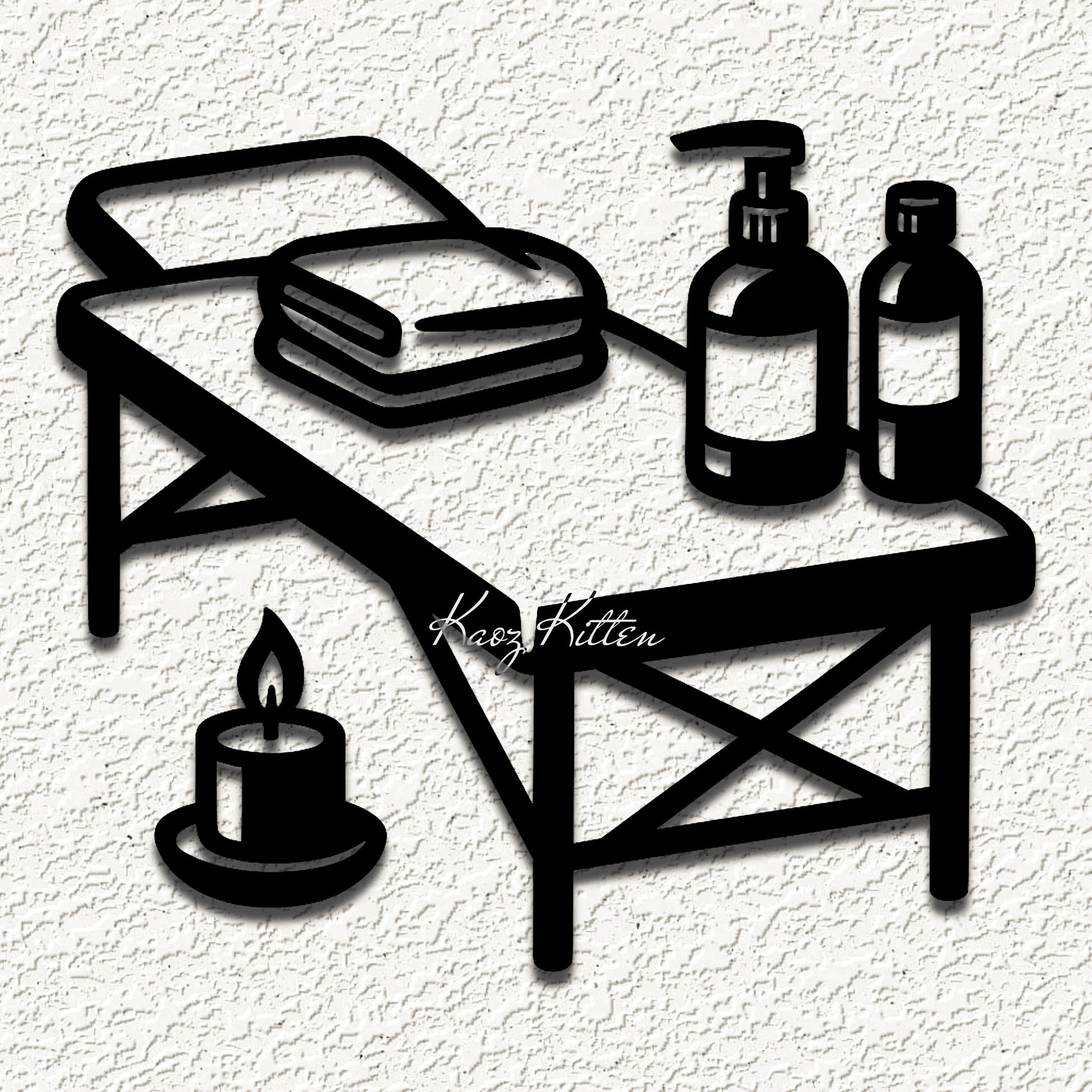 massage table massuese wall art home decor 3d model