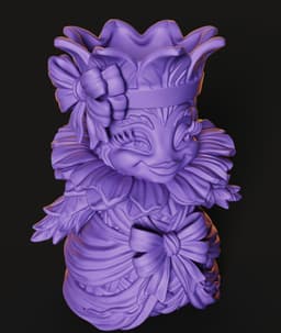 Forest Spirit Vase STL | Fantasy Bust 3D Print | HighDetail 3d model