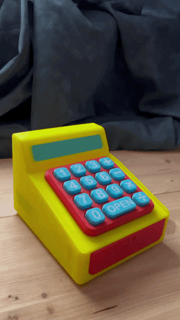 Kiddy Cash- The fully 3d-printed cash register set 3d model
