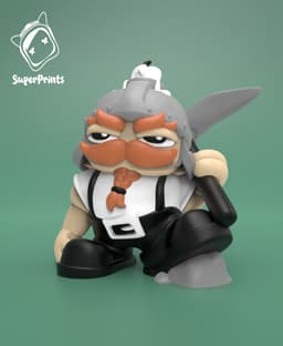 Dwarf Miner - Easy Multicolor FDM RPG Minis (No supports) 3d model