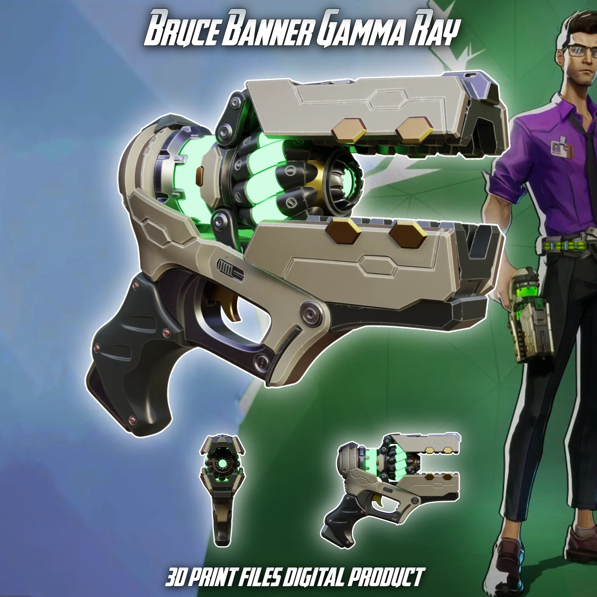 Si Fi Hulk Bruce Banner Gamma Ray Marvel Rivals 3d model