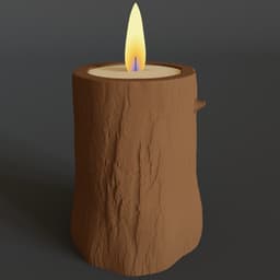 Tree trunk candle holder 3d model