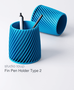 Fin Pen Holder Type 2 3d model