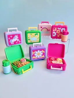 Retro Lunchboxes Multi Clicker Keychain Fidget Toy Bundle 3d model