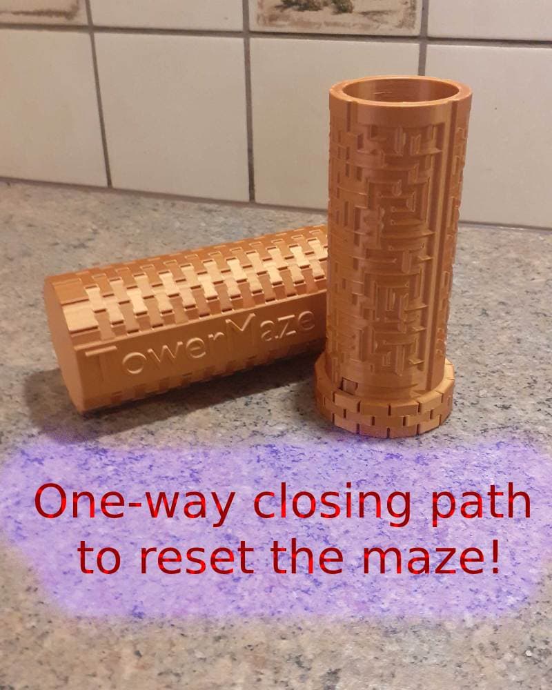 Tower Maze Level 16 - Built-in locking mechanism 3d model