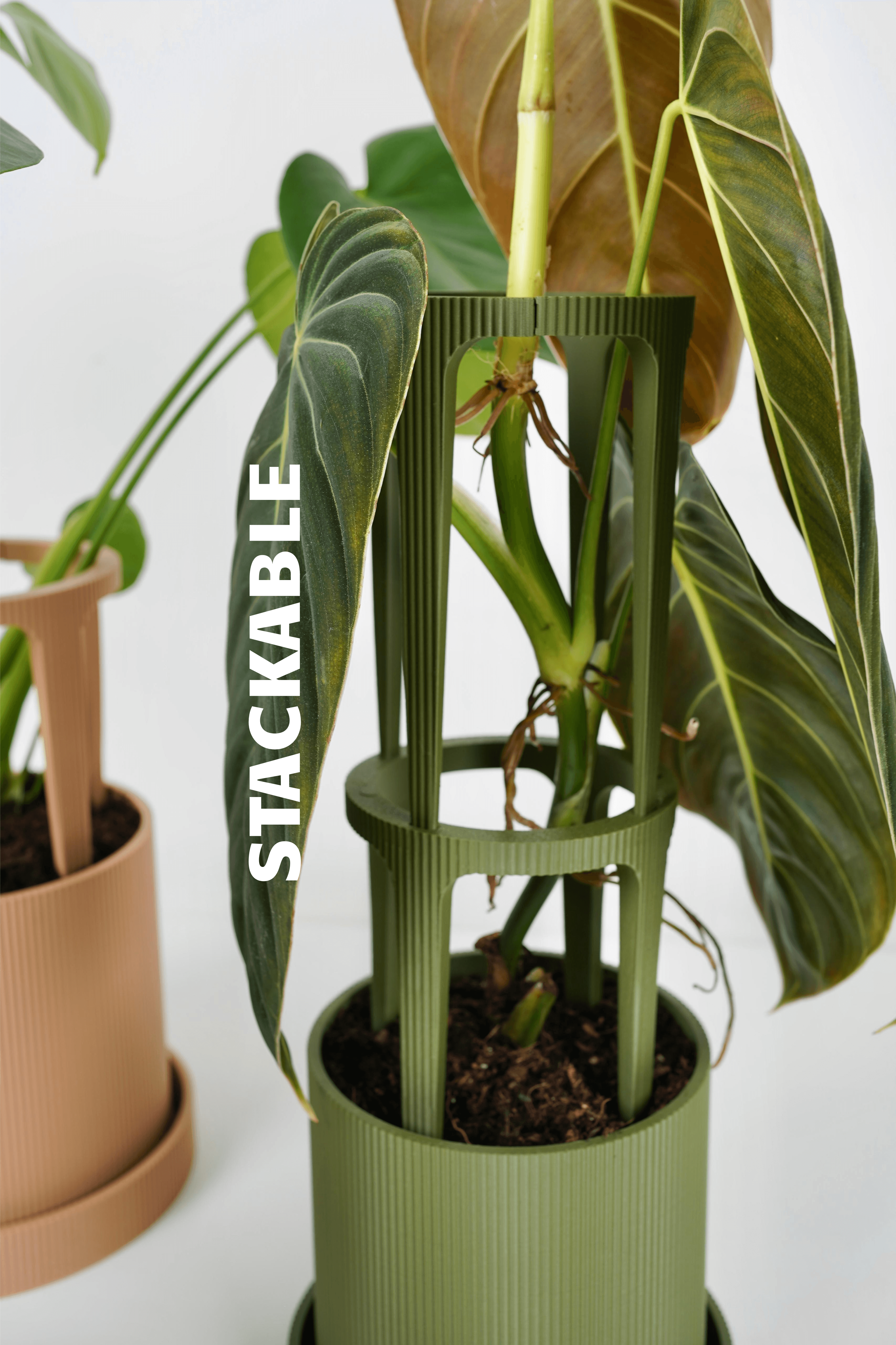 STEMRA Planter with Matching Plant Stakes 3d model