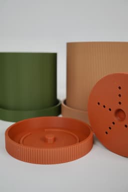 STEMRA Planter with Matching Plant Stakes 3d model