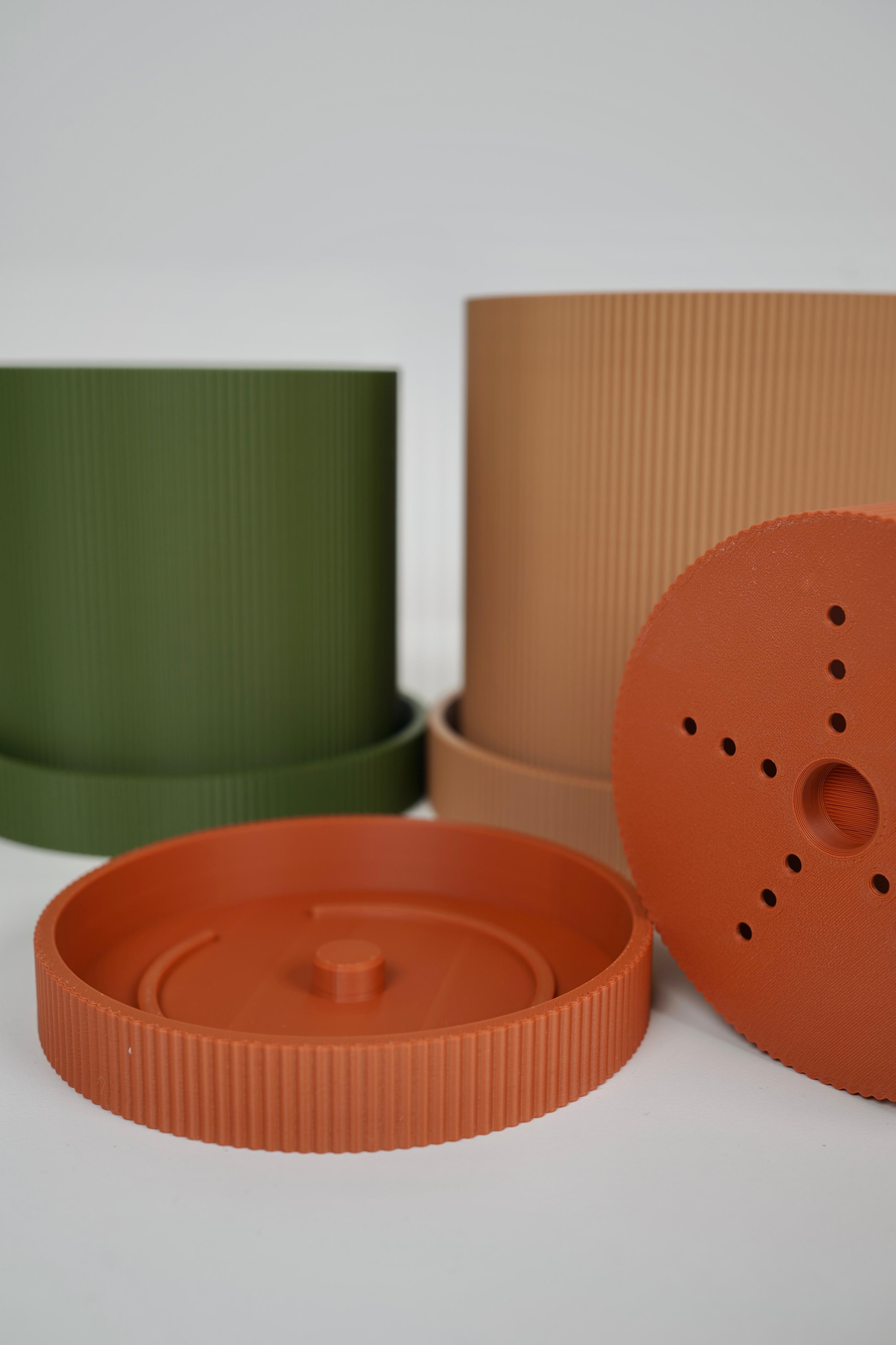 STEMRA Planter with Matching Plant Stakes 3d model