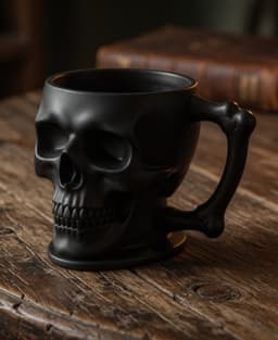 Skull Mug with Bone Handle 3d model