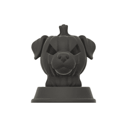 Pumpkin Dog Bust - Halloween Dog Statue - STL 3MF - 3D Printable Dog Model 3d model