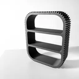 The Kalio Desk Shelf | Desk Organizer and Miniatures Holder | Modern Office Wall Shelves and Home De 3d model