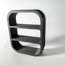 The Kalio Desk Shelf | Desk Organizer and Miniatures Holder | Modern Office Wall Shelves and Home De 3d model