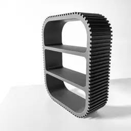 The Kalio Desk Shelf | Desk Organizer and Miniatures Holder | Modern Office Wall Shelves and Home De 3d model