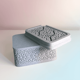 Soap Case + Dish Arabic Pattern 3d model
