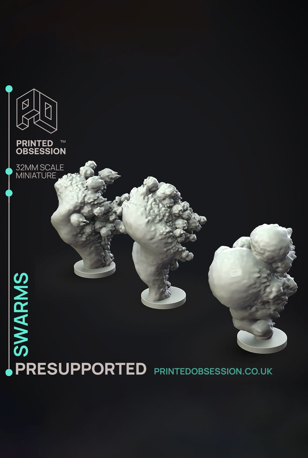 Bee Swarm - Not the Bees - PRESUPPORTED - Illustrated and Stats - 32mm scale 3d model