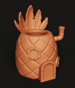 Tropical Pineapple House Planter | Underwater Inspired Succulent Pot | Whimsical Home Decor 3d model