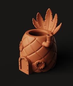 Tropical Pineapple House Planter | Underwater Inspired Succulent Pot | Whimsical Home Decor 3d model