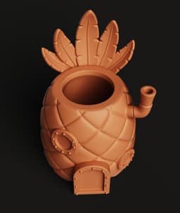 Tropical Pineapple House Planter | Underwater Inspired Succulent Pot | Whimsical Home Decor 3d model