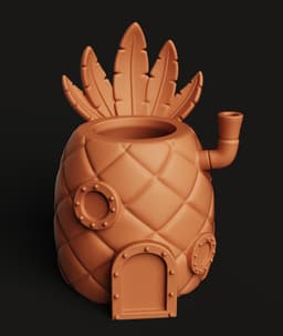 Tropical Pineapple House Planter | Underwater Inspired Succulent Pot | Whimsical Home Decor 3d model