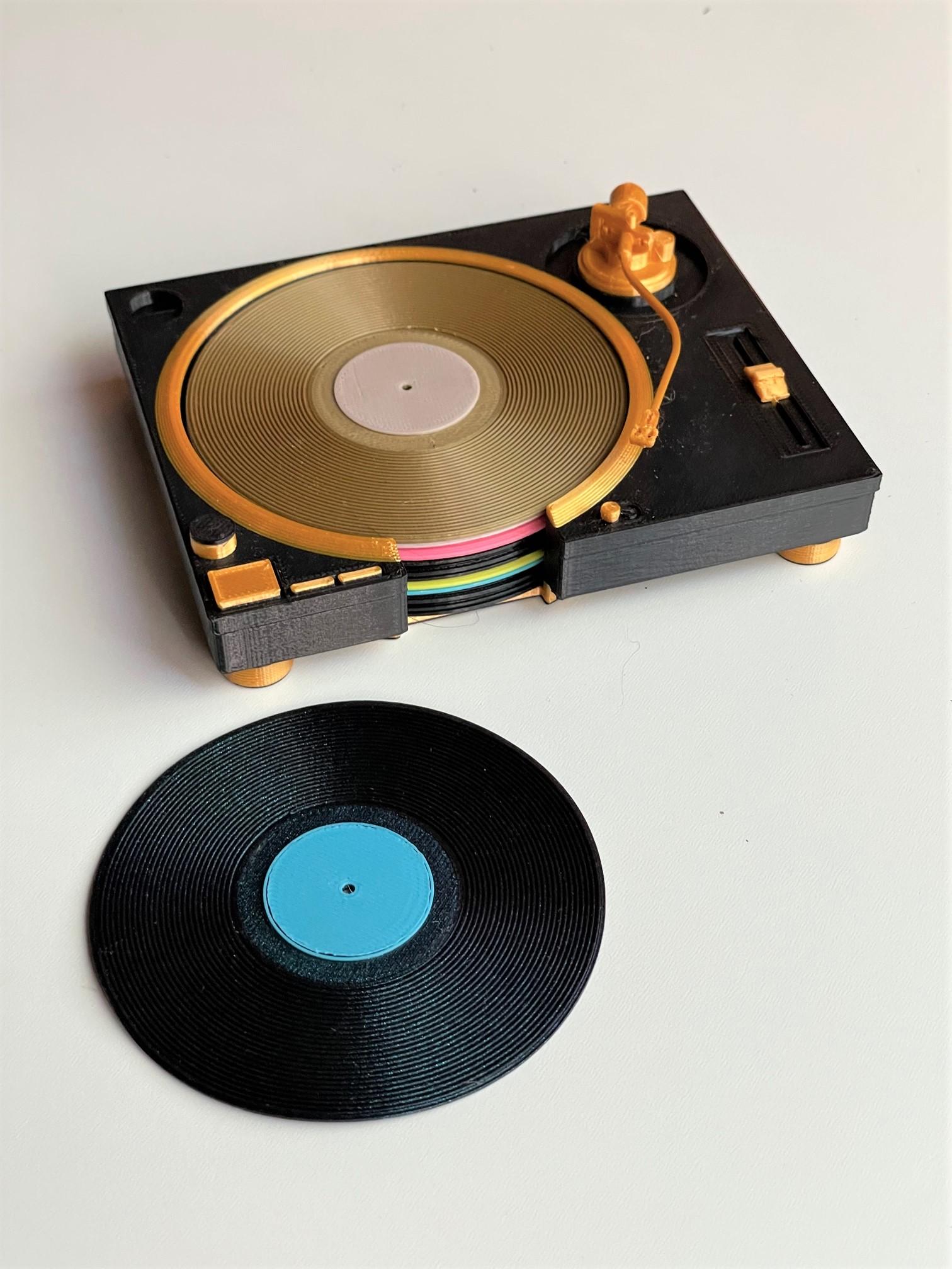 Mini Turntable Record Holder 3d model