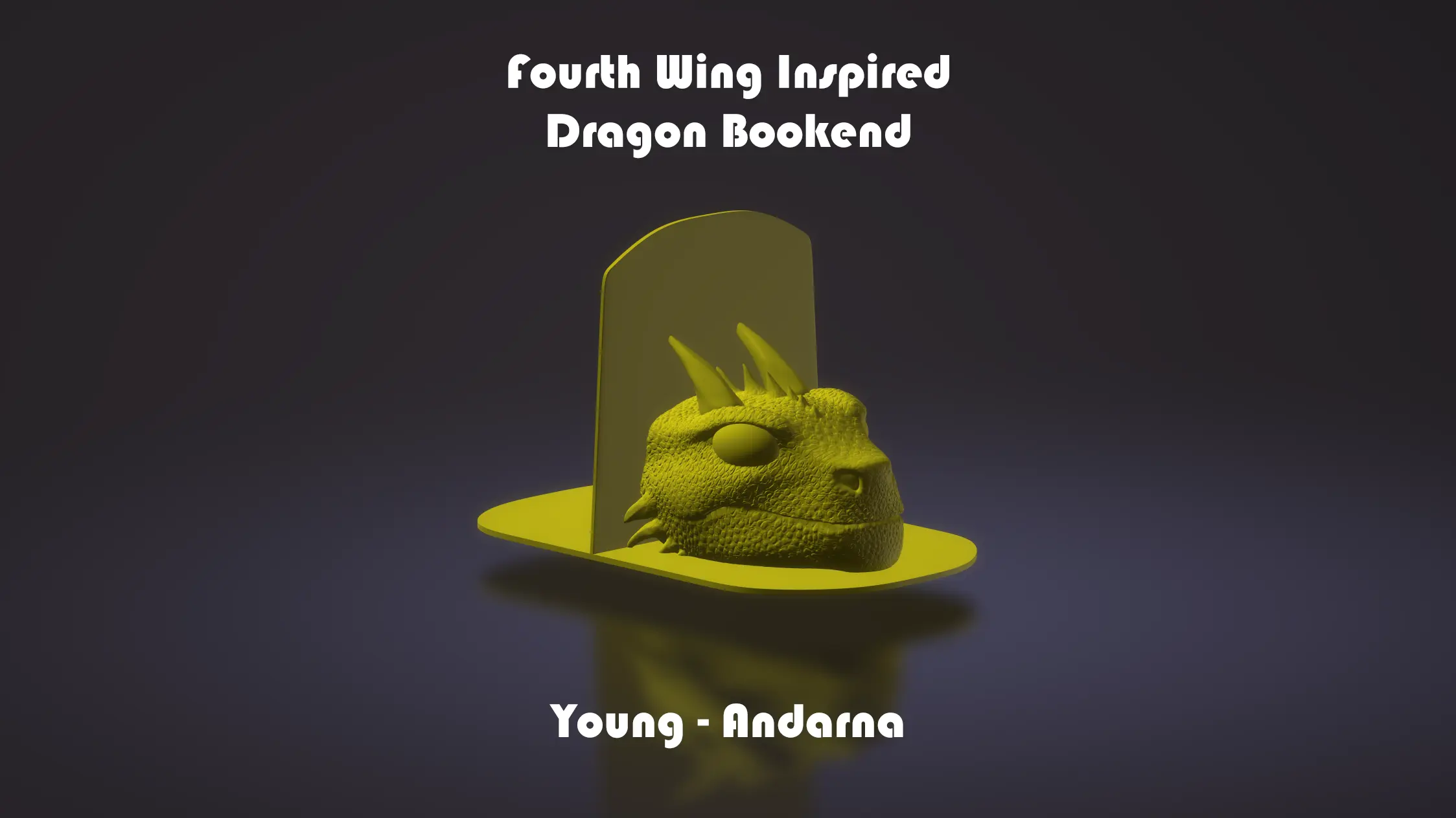 Dragon Head Book End - Young - Andarna Fourth Wing Inspired 3d model