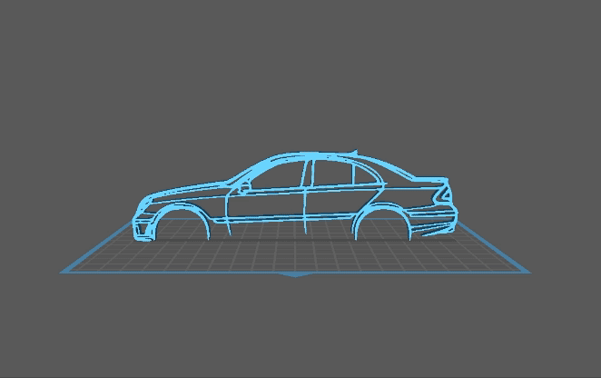 Mercedes - E55 AMG Wall Art 3d model