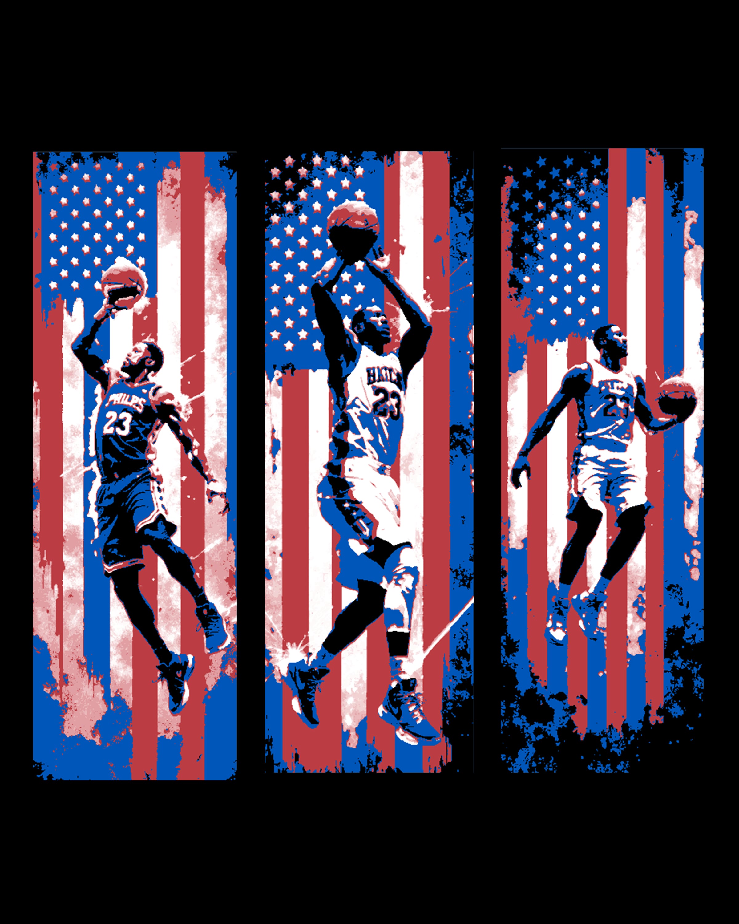 Basketball with a little patriotic zeal - Set of Bookmarks 3d model