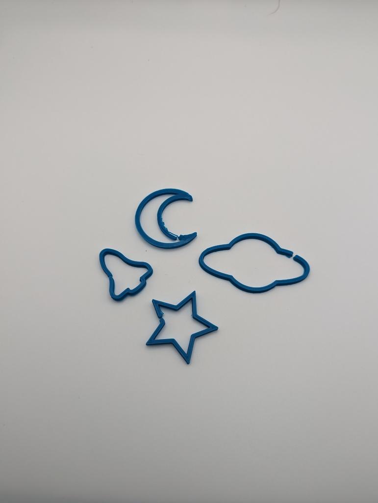 Space Themed stitch markers 3d model