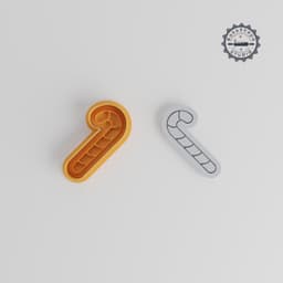 Candy Cane Cookie Cutter & Stamp Set, Christmas Baking, Festive Candy Shapes, Holiday Cookie Decoration, 6 Piece Mold Bundle PRODUCT_4832 3d model