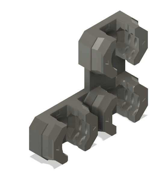 6.25 mm, Triple Mounting Offset Snap - Multiboard - DS Part A 3d model