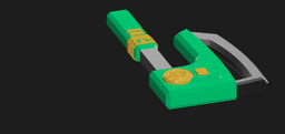 Zeo IV Green Ranger Power Hatchet 3d model