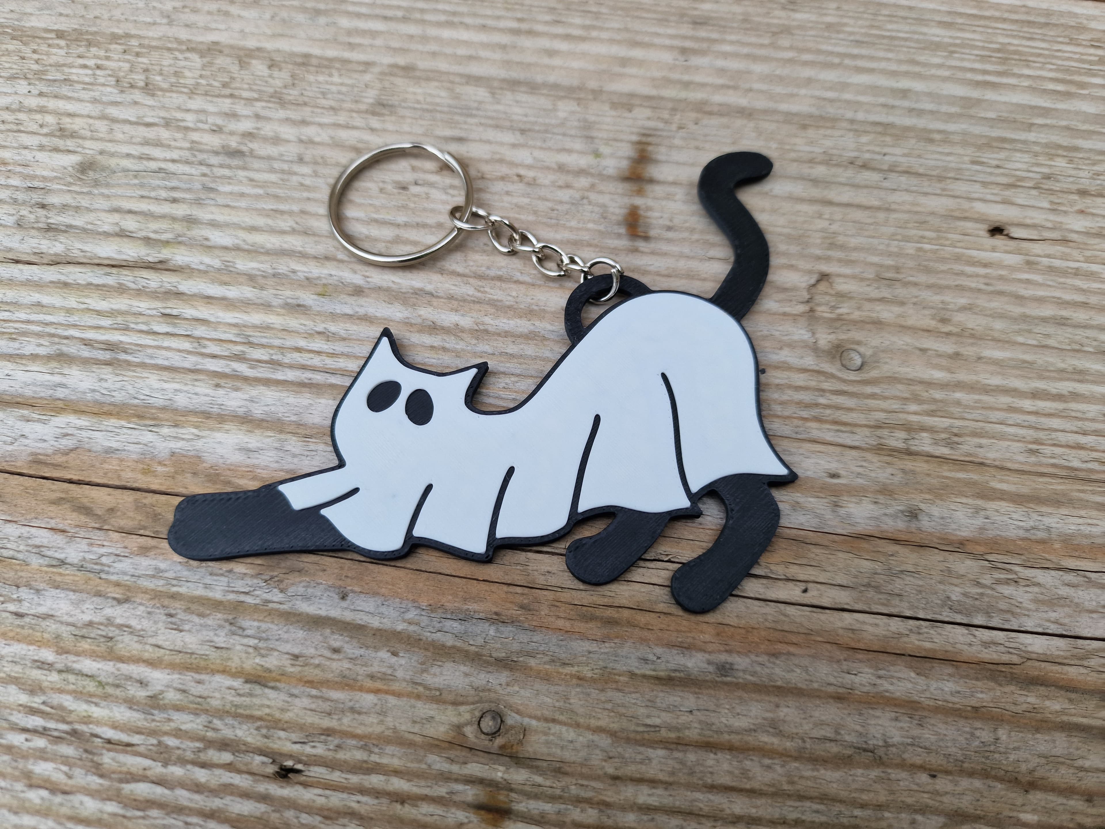 Cat Sheet Ghost 2 - Keyring - Single Extruder 3d model