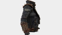 Denim Leather Jacket 3d model