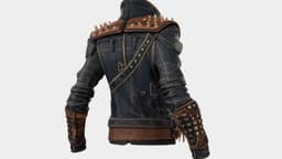Denim Leather Jacket 3d model