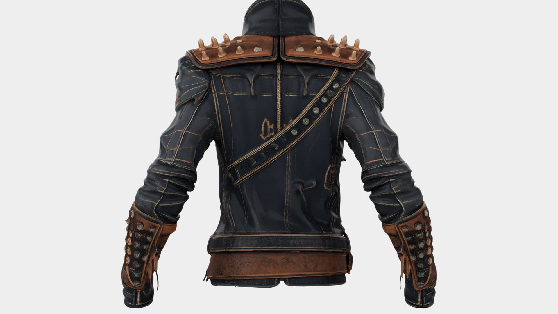 Denim Leather Jacket 3d model