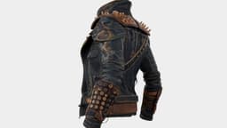 Denim Leather Jacket 3d model