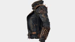 Denim Leather Jacket 3d model