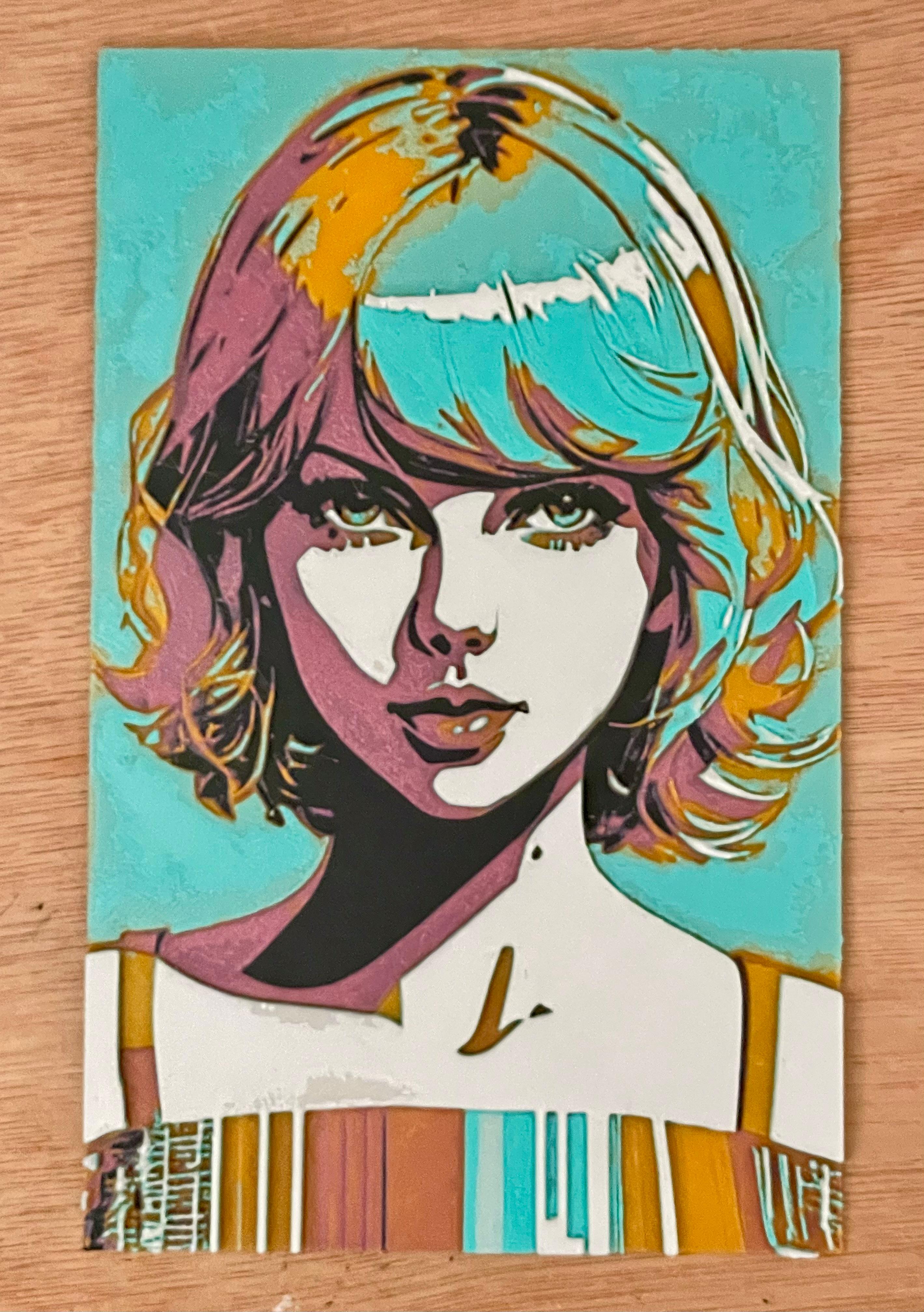 Taylor Swift Hueforge Portrait 3d model